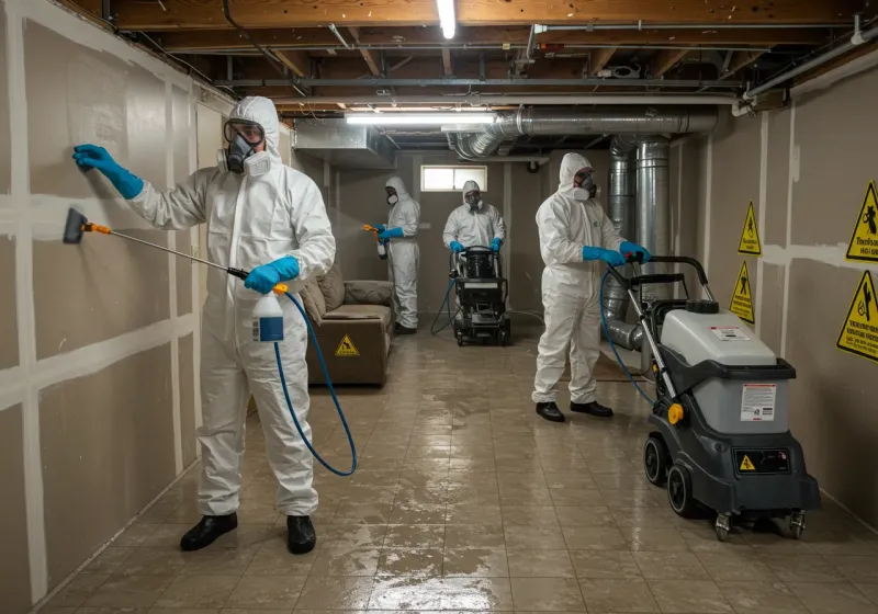 Basement Moisture Removal and Structural Drying process in Belvedere Park, GA